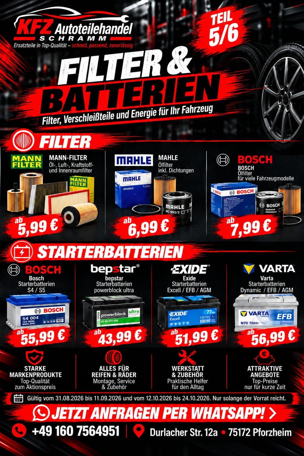 Filter & Batterien