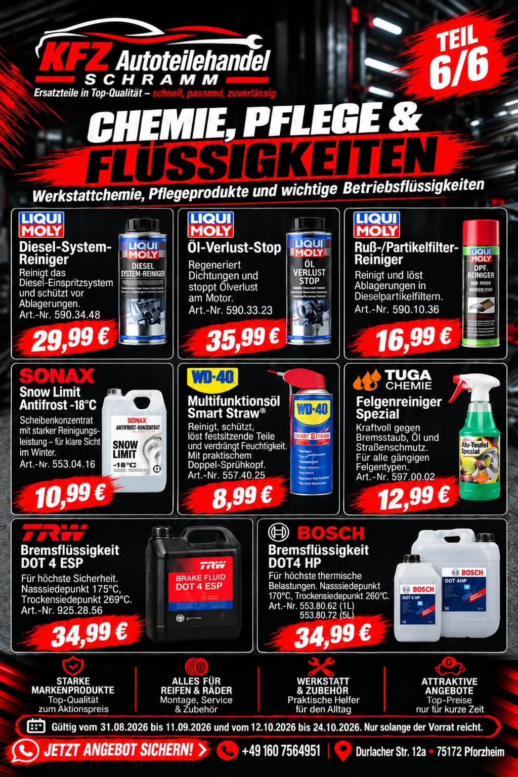 Chemie, Pflege & Flüssigkeiten